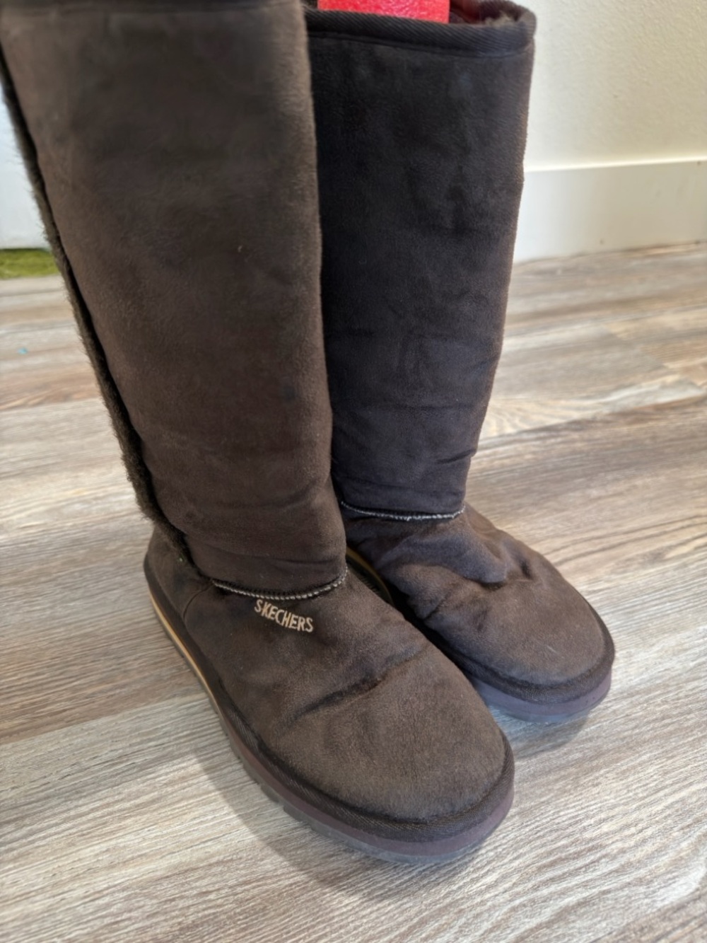 Skechers Women's Dark Brown Suede Tall Winter Boots